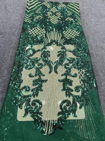 Image of Lace Fabric French Beaded Net Tulle Fabric Embroidered Lace for Dresses -3 YARDS-FrenzyAfricanFashion.com