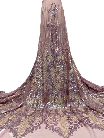 Image of Lace Fabric French Beaded Net Tulle Fabric Embroidered Lace for Dresses -3 YARDS-FrenzyAfricanFashion.com