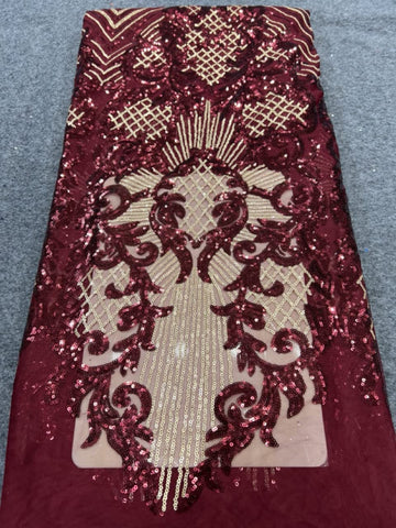 Image of Lace Fabric French Beaded Net Tulle Fabric Embroidered Lace for Dresses -3 YARDS-FrenzyAfricanFashion.com