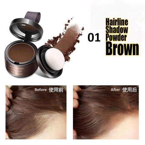 Image of Hair Fluffy Powder Instantly Black Root Cover Up Natural Instant Hairline Shadow Powder Hair Concealer Coverage-FrenzyAfricanFashion.com