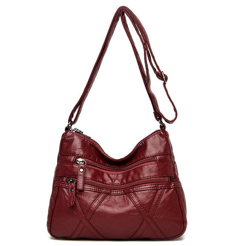 Image of High Quality Women's Soft Leather Shoulder Bags Multi-Layer Classic Crossbody Bag Luxury Designer Handbag and Purse-FrenzyAfricanFashion.com
