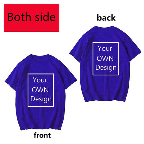 Image of Your Own Design Logo and Picture Custom Tshirt Men and women Cotton T shirt Casual T-shirt-FrenzyAfricanFashion.com