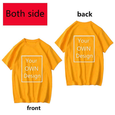 Image of Your Own Design Logo and Picture Custom Tshirt Men and women Cotton T shirt Casual T-shirt-FrenzyAfricanFashion.com