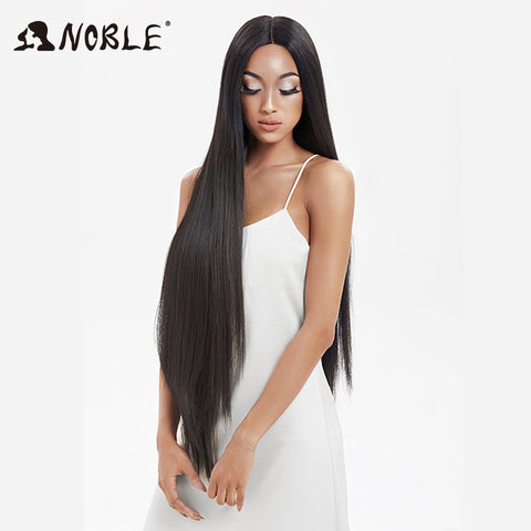 Image of Noble Synthetic Lace Front Wigs For Women 38 Inch Straight Wig Lace Wig Ombre Blonde Lace Wigs Cosplay Straight Lace Front Wig-FrenzyAfricanFashion.com
