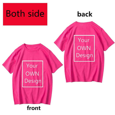 Image of Your Own Design Logo and Picture Custom Tshirt Men and women Cotton T shirt Casual T-shirt-FrenzyAfricanFashion.com