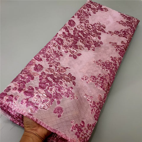 Image of Fabric Lace Nigerian French Tulle Lace Brocade Lace Fabric for Wedding Party Dress-FrenzyAfricanFashion.com