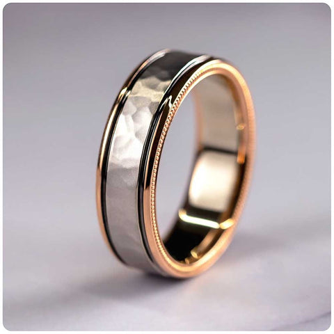 Image of Huitan Gorgeous Women/Men Wedding Set Rings Mosaic AAA CZ Two Tone Romantic Female Engagement Rings Fashion Jewelry Top Quality-FrenzyAfricanFashion.com