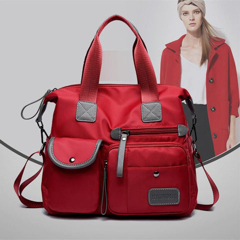 Image of Women Multi-pockets Shoulder Bag Portable Outdoor Travel Zipper Multi-function Large Capacity Handbags-FrenzyAfricanFashion.com