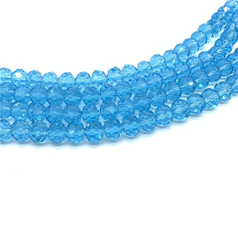 Image of Wholesale 4x6mm/50pcs Crystal Rondel Faceted Crystal Glass Beads Loose Spacer Round Beads for Jewelry Making Jewelry Diy-FrenzyAfricanFashion.com