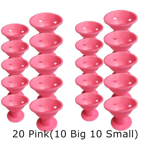 Image of Soft Rubber Silicone Hair Curler Twist Rollers Curler No Heat Styling DIY Tool-FrenzyAfricanFashion.com