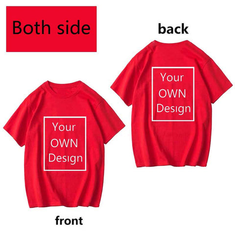 Image of Your Own Design Logo and Picture Custom Tshirt Men and women Cotton T shirt Casual T-shirt-FrenzyAfricanFashion.com