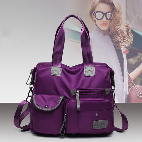 Image of Women Multi-pockets Shoulder Bag Portable Outdoor Travel Zipper Multi-function Large Capacity Handbags-FrenzyAfricanFashion.com