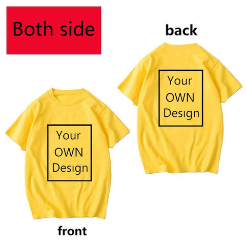 Image of Your Own Design Logo and Picture Custom Tshirt Men and women Cotton T shirt Casual T-shirt-FrenzyAfricanFashion.com