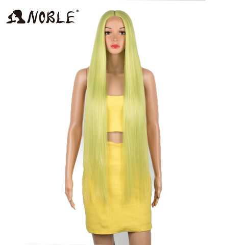 Image of Noble Synthetic Lace Front Wigs For Women 38 Inch Straight Wig Lace Wig Ombre Blonde Lace Wigs Cosplay Straight Lace Front Wig-FrenzyAfricanFashion.com
