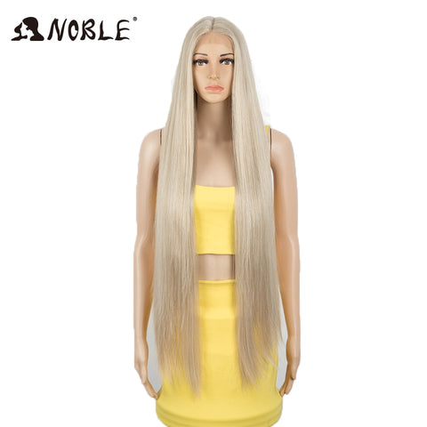 Image of Noble Synthetic Lace Front Wigs For Women 38 Inch Straight Wig Lace Wig Ombre Blonde Lace Wigs Cosplay Straight Lace Front Wig-FrenzyAfricanFashion.com