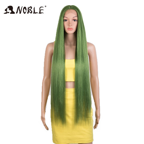 Image of Noble Synthetic Lace Front Wigs For Women 38 Inch Straight Wig Lace Wig Ombre Blonde Lace Wigs Cosplay Straight Lace Front Wig-FrenzyAfricanFashion.com