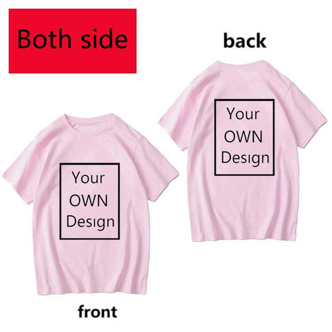 Image of Your Own Design Logo and Picture Custom Tshirt Men and women Cotton T shirt Casual T-shirt-FrenzyAfricanFashion.com