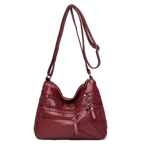 Image of High Quality Women's Soft Leather Shoulder Bags Multi-Layer Classic Crossbody Bag Luxury Designer Handbag and Purse-FrenzyAfricanFashion.com