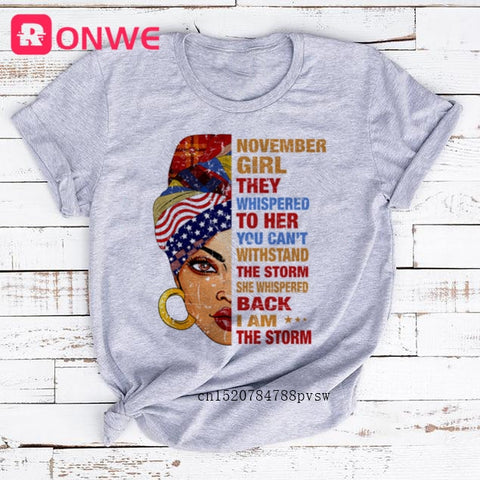 Image of Beauty African Lady Women T shirt African Black Girl History Month Female T-shirt Melanin Tee Shirt-FrenzyAfricanFashion.com