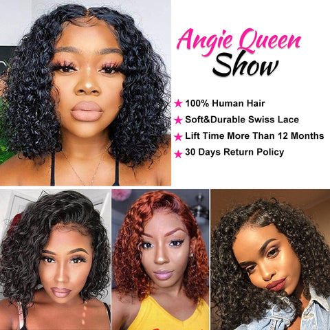 Image of Peruvian Water Wave Human Hair Bob Wigs-FrenzyAfricanFashion.com