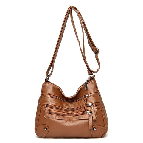 Image of High Quality Women's Soft Leather Shoulder Bags Multi-Layer Classic Crossbody Bag Luxury Designer Handbag and Purse-FrenzyAfricanFashion.com