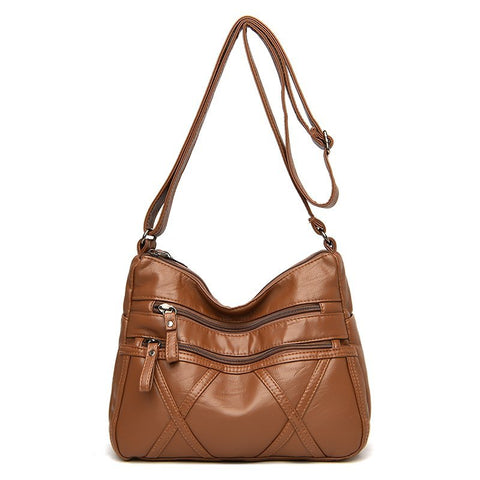 Image of High Quality Women's Soft Leather Shoulder Bags Multi-Layer Classic Crossbody Bag Luxury Designer Handbag and Purse-FrenzyAfricanFashion.com