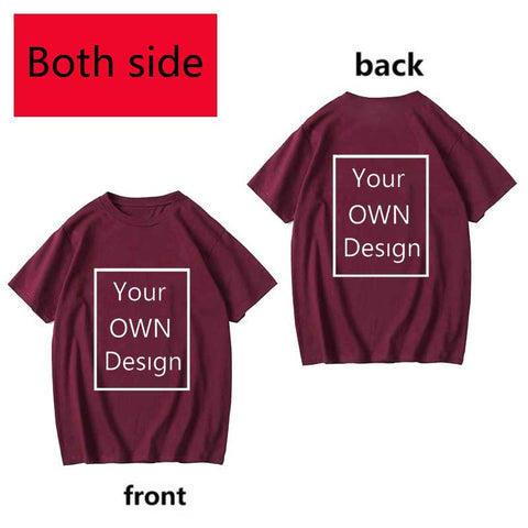 Image of Your Own Design Logo and Picture Custom Tshirt Men and women Cotton T shirt Casual T-shirt-FrenzyAfricanFashion.com