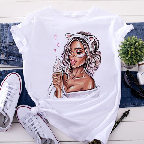 Image of Mom and Men Queen Print Women T-shirt Best Mommy Summer Harajuku O Neck Funny 90S Tops Tee Daughter Casual Clothes,Drop Ship-FrenzyAfricanFashion.com