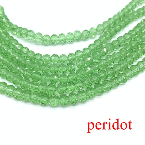Image of Wholesale 4x6mm/50pcs Crystal Rondel Faceted Crystal Glass Beads Loose Spacer Round Beads for Jewelry Making Jewelry Diy-FrenzyAfricanFashion.com