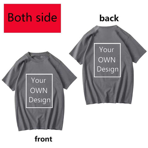 Image of Your Own Design Logo and Picture Custom Tshirt Men and women Cotton T shirt Casual T-shirt-FrenzyAfricanFashion.com