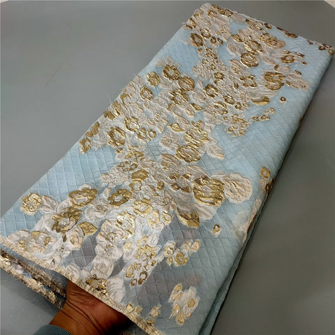 Image of Fabric Lace Nigerian French Tulle Lace Brocade Lace Fabric for Wedding Party Dress-FrenzyAfricanFashion.com