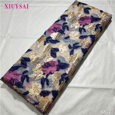 Image of Fabric Lace Nigerian French Tulle Lace Brocade Lace Fabric for Wedding Party Dress-FrenzyAfricanFashion.com