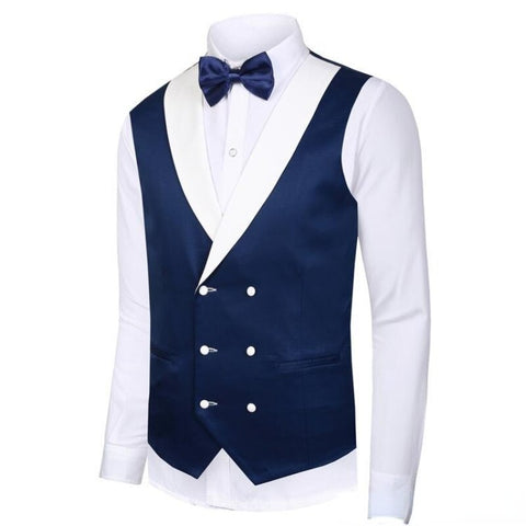 Image of Tailor Made Royal Blue Men's Suit 2021 Groom Tuxedos Peak Lapel Best Man Suits Mens Wedding Suits (Jacket+Pants+Vest)-FrenzyAfricanFashion.com