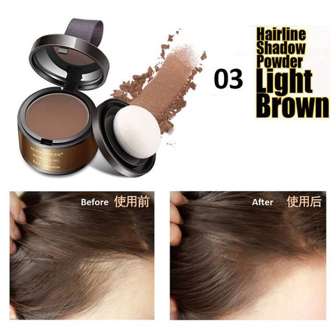 Image of Hair Fluffy Powder Instantly Black Root Cover Up Natural Instant Hairline Shadow Powder Hair Concealer Coverage-FrenzyAfricanFashion.com