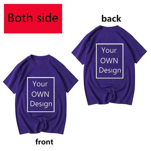 Image of Your Own Design Logo and Picture Custom Tshirt Men and women Cotton T shirt Casual T-shirt-FrenzyAfricanFashion.com