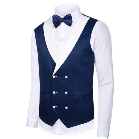 Image of Tailor Made Royal Blue Men's Suit 2021 Groom Tuxedos Peak Lapel Best Man Suits Mens Wedding Suits (Jacket+Pants+Vest)-FrenzyAfricanFashion.com