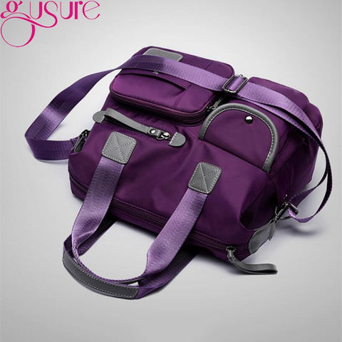 Image of Women Multi-pockets Shoulder Bag Portable Outdoor Travel Zipper Multi-function Large Capacity Handbags-FrenzyAfricanFashion.com