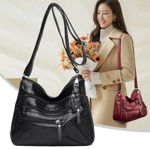 Image of High Quality Women's Soft Leather Shoulder Bags Multi-Layer Classic Crossbody Bag Luxury Designer Handbag and Purse-FrenzyAfricanFashion.com