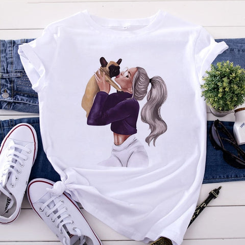 Image of Mom and Men Queen Print Women T-shirt Best Mommy Summer Harajuku O Neck Funny 90S Tops Tee Daughter Casual Clothes,Drop Ship-FrenzyAfricanFashion.com