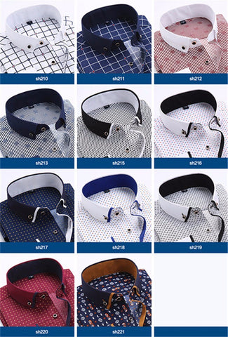 Image of Jenkins Dress Shirt Long Sleeve Slim Fit Button Down Collar Business Shirts-FrenzyAfricanFashion.com