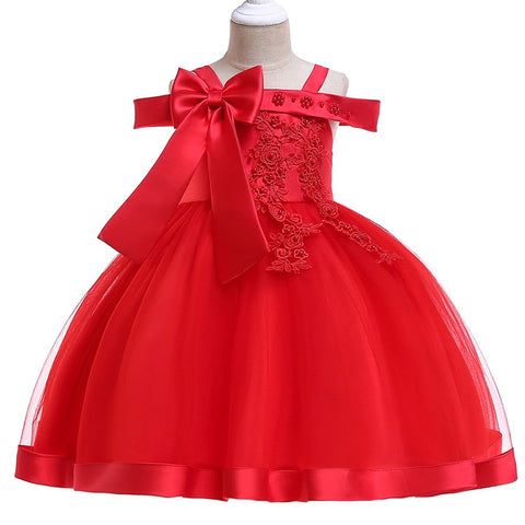 Image of Dellina Cute Flower Girl Dress Short Sleeves Princess Party Birthday-FrenzyAfricanFashion.com