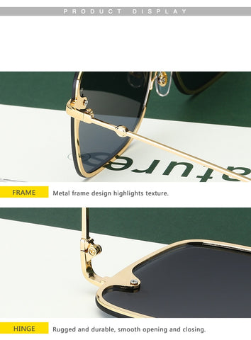 Image of Lady Oversize Rimless Square Bee Sunglasses Women Men Small Glasses-FrenzyAfricanFashion.com