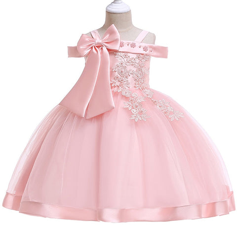 Image of Dellina Cute Flower Girl Dress Short Sleeves Princess Party Birthday-FrenzyAfricanFashion.com