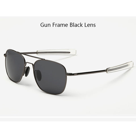 Image of Fashion Black American Army MILITARY Polarized Pilot Sunglasses Mens Brand American Optical Polarized Sun Glasses Oculos De Sol-FrenzyAfricanFashion.com