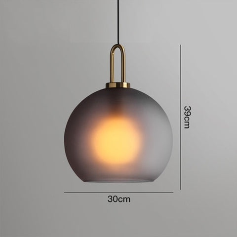 Image of Postmodern ins Pendant Lights Luxury Restaurant Lamps Nordic Bar Bedroom Bedside Glass Ball Single Hanging Lamp-FrenzyAfricanFashion.com