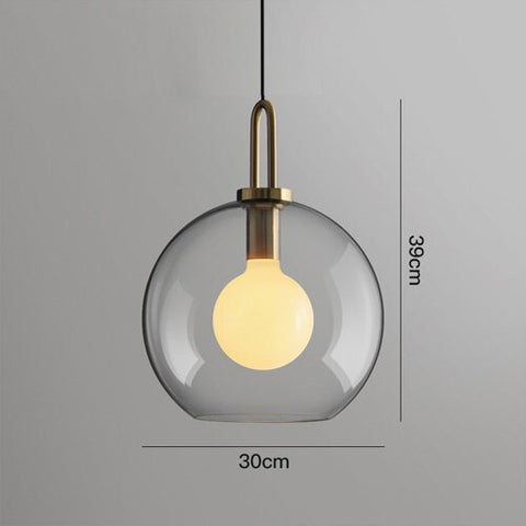 Image of Postmodern ins Pendant Lights Luxury Restaurant Lamps Nordic Bar Bedroom Bedside Glass Ball Single Hanging Lamp-FrenzyAfricanFashion.com