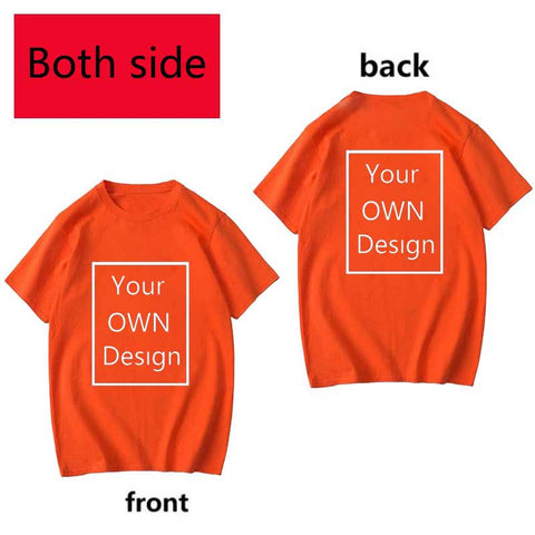 Image of Your Own Design Logo and Picture Custom Tshirt Men and women Cotton T shirt Casual T-shirt-FrenzyAfricanFashion.com