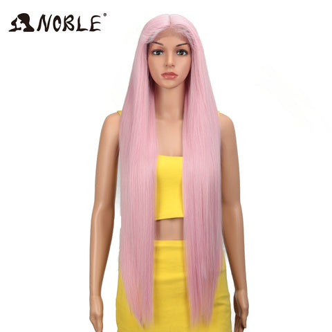 Image of Noble Synthetic Lace Front Wigs For Women 38 Inch Straight Wig Lace Wig Ombre Blonde Lace Wigs Cosplay Straight Lace Front Wig-FrenzyAfricanFashion.com