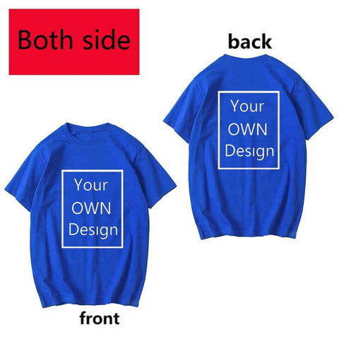 Image of Your Own Design Logo and Picture Custom Tshirt Men and women Cotton T shirt Casual T-shirt-FrenzyAfricanFashion.com