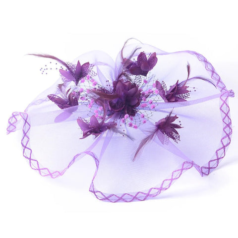 Image of Women Elegant Big Headwear Wedding Fascinators Flower Hat-FrenzyAfricanFashion.com